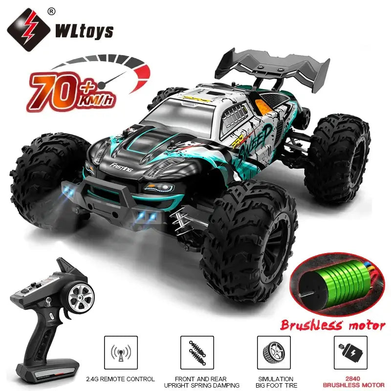 1:16 70KM/H Or 50KM/H 4WD RC Car With LED Remote Control Cars Sportsman Specialty Products