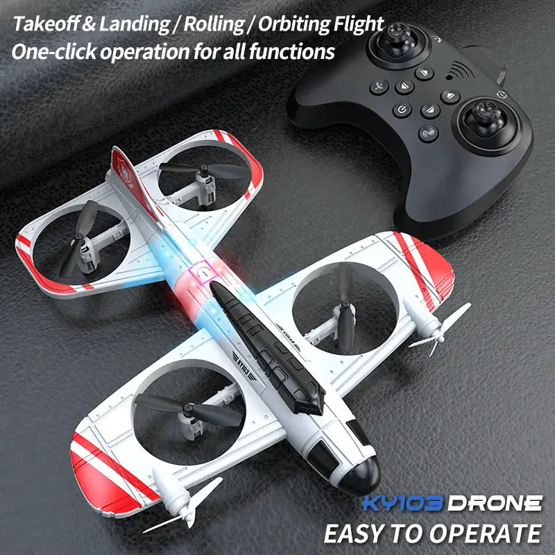 RC Airplane 2.4G Radio Remote Control with controller for easy operation and aerial maneuvers.