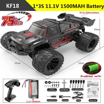 KF18 1:14 4WD RC Car Off-Road Racing High Speed Brushless Motor Sportsman Specialty Products