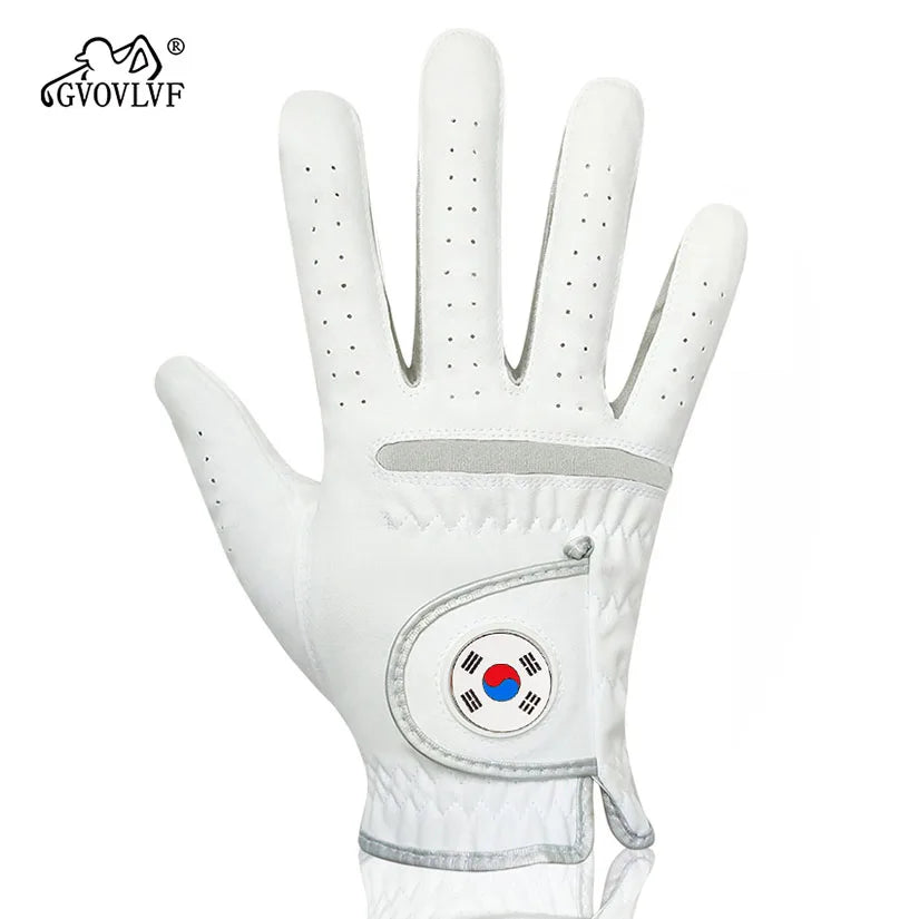 breathable golf gloves with magnetic marker Men's Golf Glove