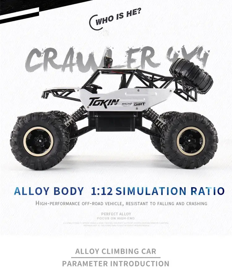 RC Car Remote Control Climbing Vehicle with alloy body designed for high-performance outdoor adventures.