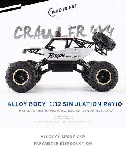 RC Car Remote Control Climbing Vehicle with alloy body designed for high-performance outdoor adventures.