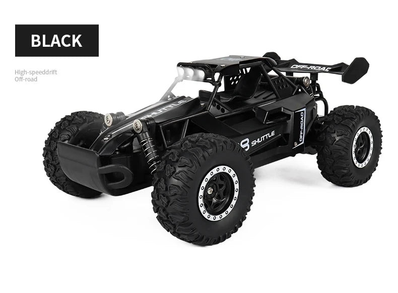116 RC Car Remote Control in black color with high-speed drift and off-road capabilities.