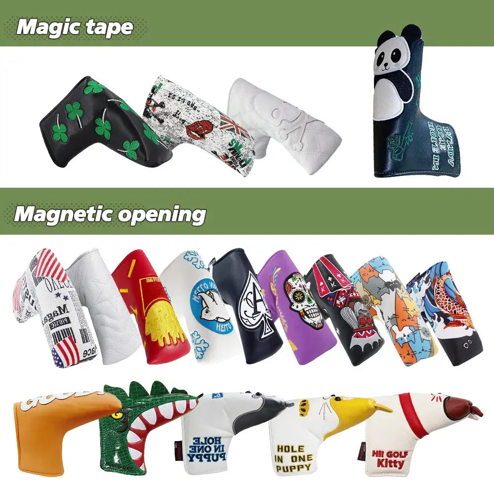 Golf Blade Putter Cover Golf HeadCover Multiple Protect your blade putter with precision-engineered coverage designed for the discerning golfer. This headcover shields your club from impact damage, moisture, and the elements during transport and storage.
