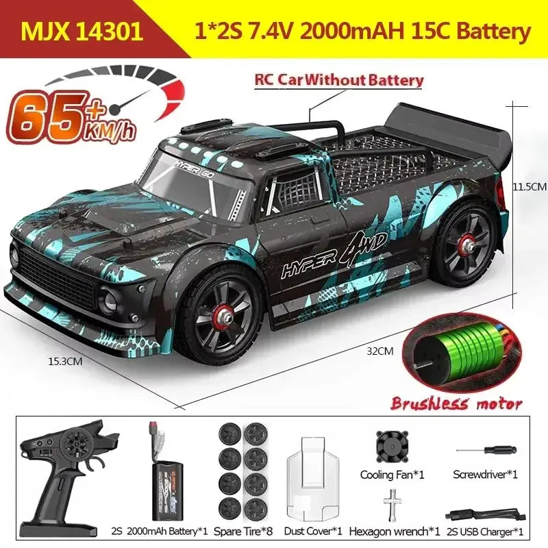 Hyper Go MJX 14209 14210 14301 14302 14303 1/14 4WD RC Car 75KM/H Sportsman Specialty Products