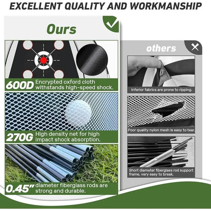 Golf Practice Net with Mat Hitting Aid 10x7FT Backyard Chipping Swing Training Sportsman Specialty Products