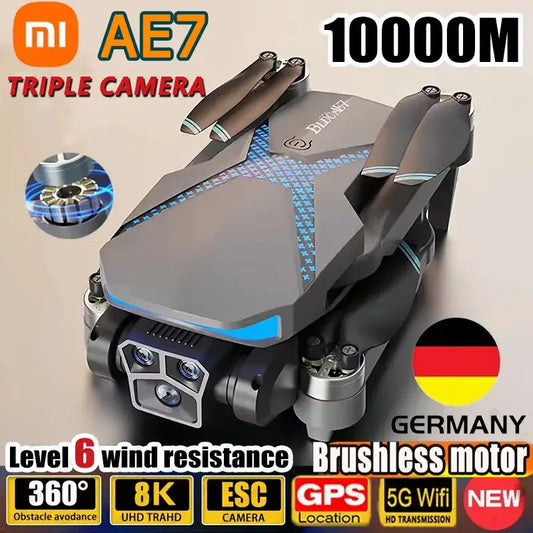 Xiaomi AE7 Drone 8K HD Brushless Profesional Triple Camera Sportsman Specialty Products