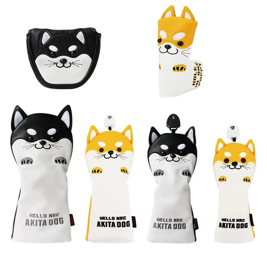 Golf Wood Head Cover for Driver Fairway Hybrid Cute Akita Golf Putter Cover Sportsman Specialty Products