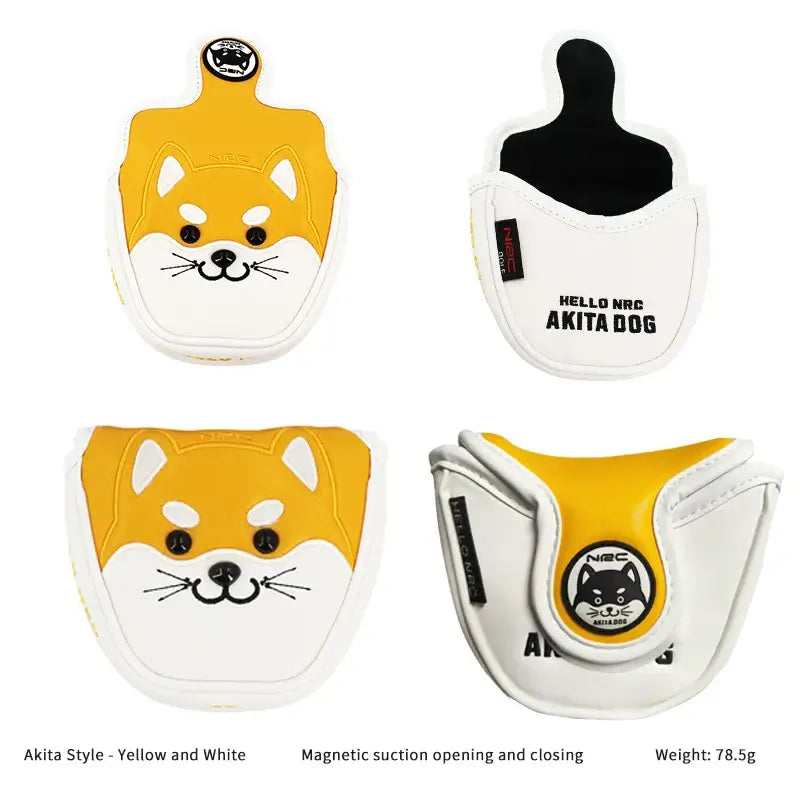 Golf Wood Head Cover for Driver Fairway Hybrid Cute Akita Golf Putter Cover Sportsman Specialty Products