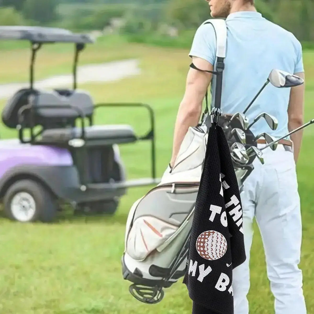 40x60cm Golf Towel With Hook I Use This Towel Clean My Ball Pattern Sportsman Specialty Products
