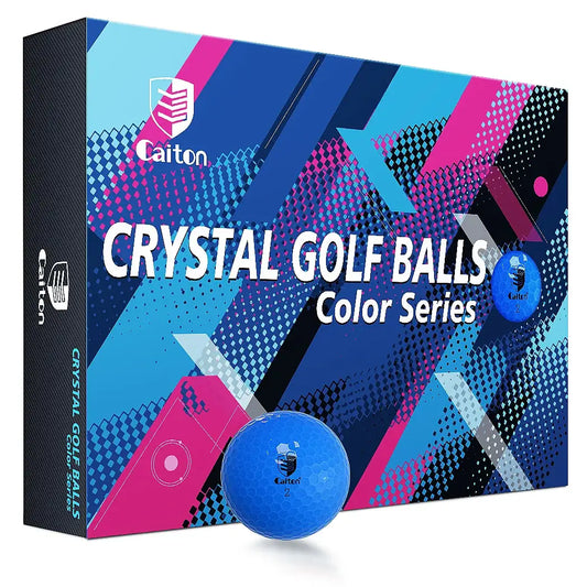Caiton Blue Golf Balls – 12/6/3pcs, Dual-Layer Crystal Finish, Soft Feel Sportsman Specialty Products