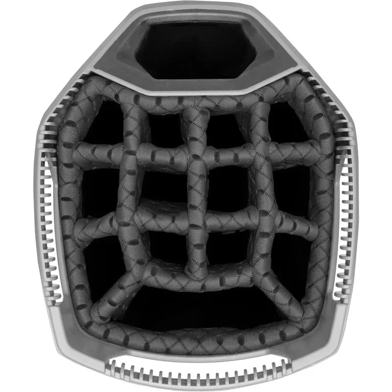 Interior view of the Men's C130 Lightweight Cart Golf Bag showing 14-way club organization.