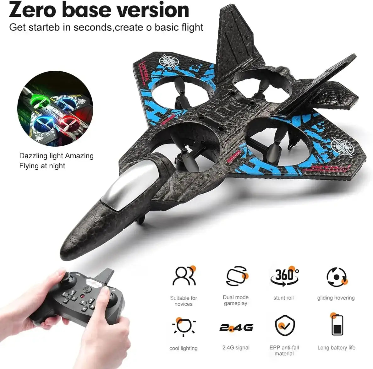 Performance RC Plane 2.4G L0712 High - Performance RC Plane: Gravity# 2.4G L0712 High-Performance RC Plane: Gravity-Sensing EPP Foam Experience precision flight with the L0712, engineered for both beginners and experienced pilots. This 2.4G RC plane featu