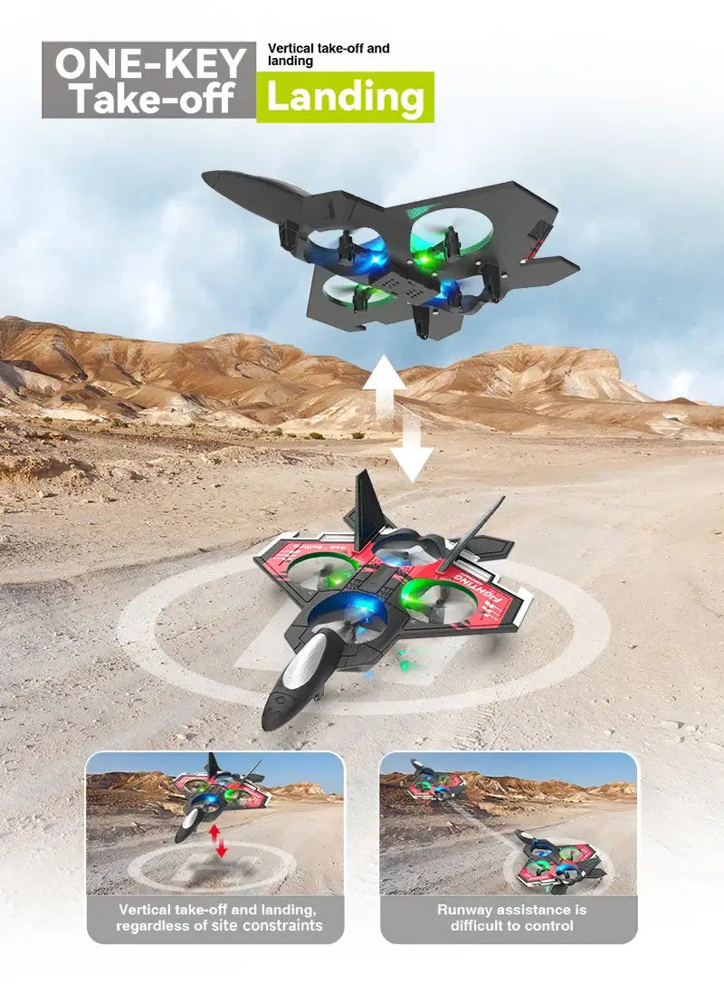 S98 RC Aircraft Fighter LED Light 2.4G 4CH 4 Axis Automatic Balance Sportsman Specialty Products