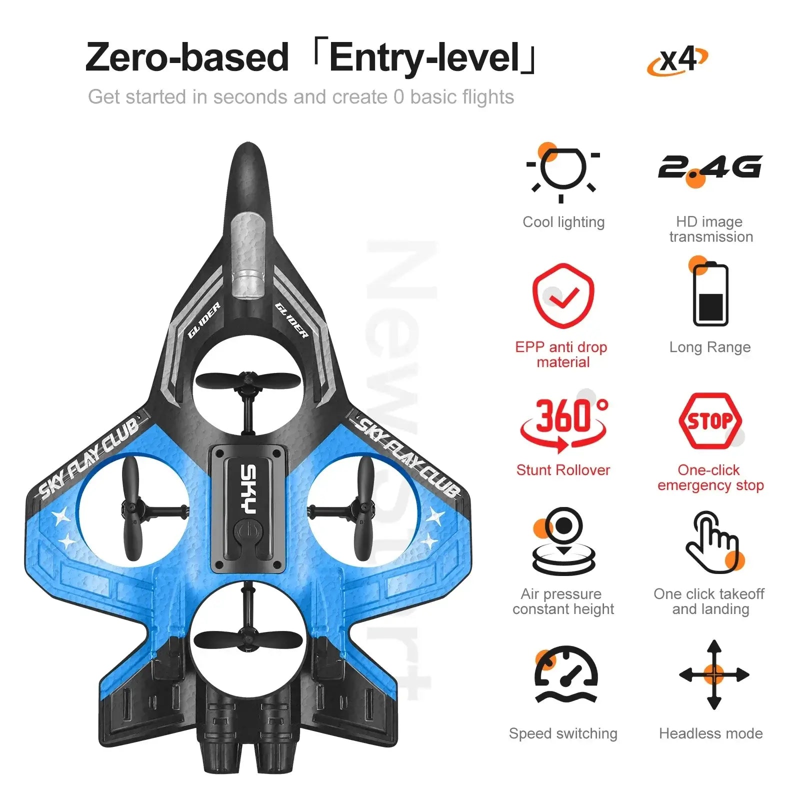 YP3 foam aircraft drone features advanced control, durable foam material, and LED lights for stylish flying.