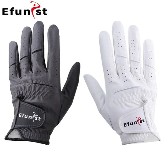 Golf Gloves Men's Glove Left Right Hand in black and white by Efunist, showcasing ergonomic design for comfort and performance.