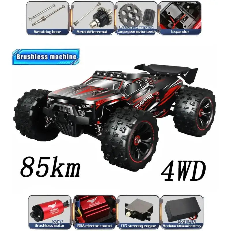 114 85KMH or 50KMH RC Car with LED Sportsman Specialty Products
