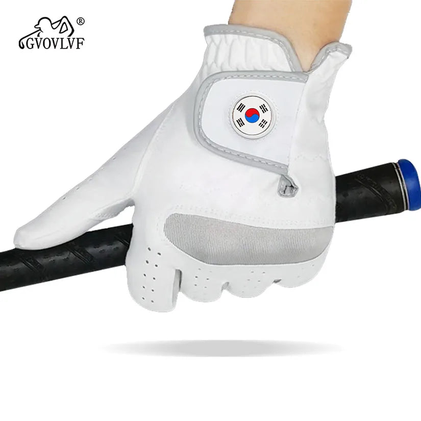 breathable golf gloves with magnetic marker Men's Golf Glove