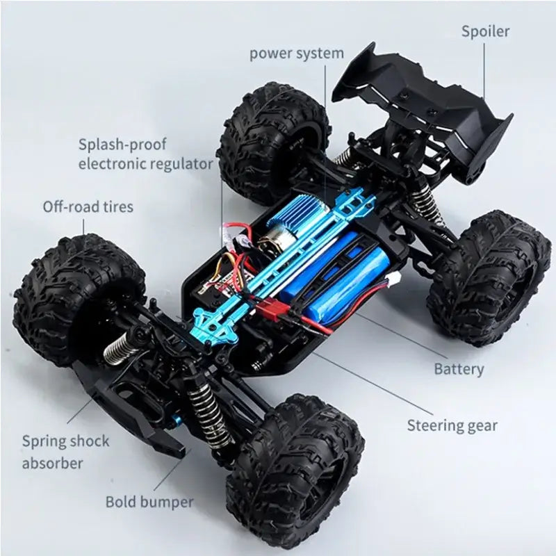 Top 16102 RC Cars 2.4G 390 Moter High Speed Racing With LED 4WD DriftRC Cars High Speed 4WD Drift & LED Fun
