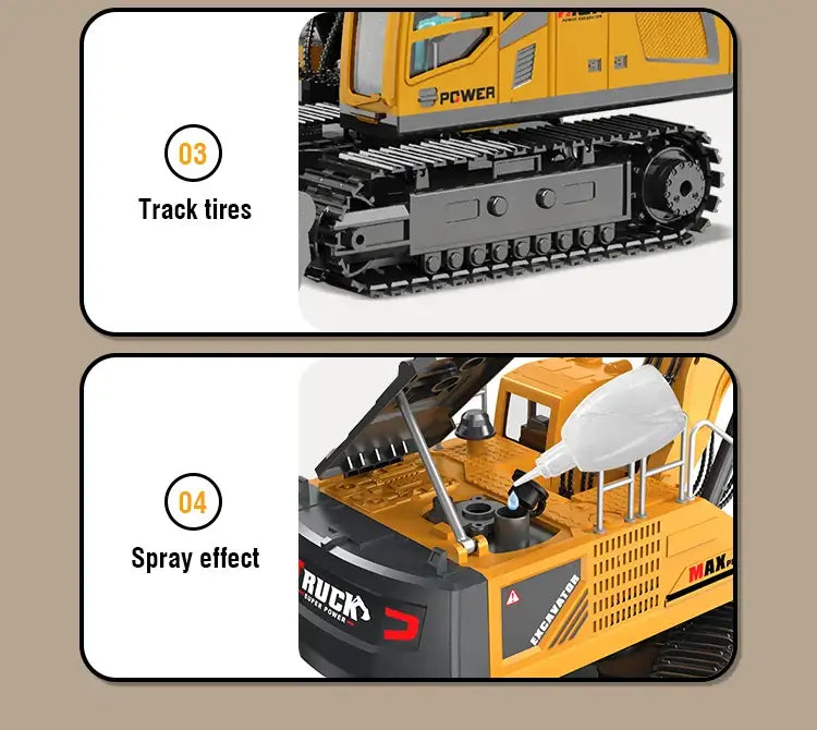 RC Excavator 17CH Remote Control Truck 2.4G RC Crawler Sportsman Specialty Products