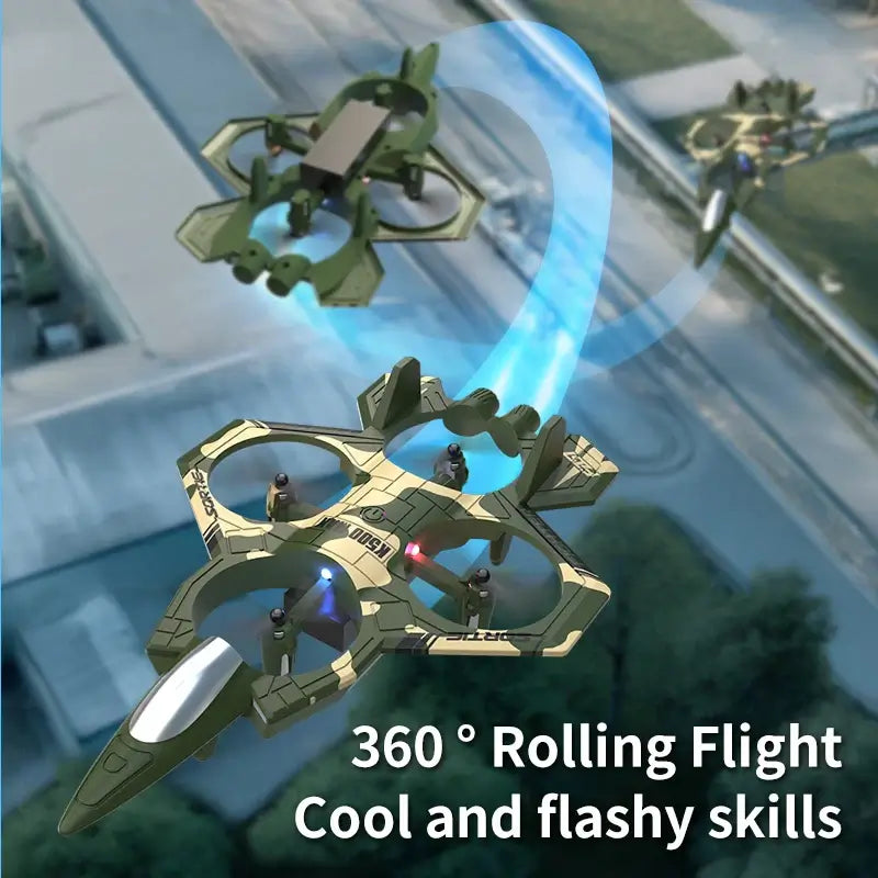 Remote Control Plane JCMO K500MAX performing 360° rolling flight with cool flashy skills.