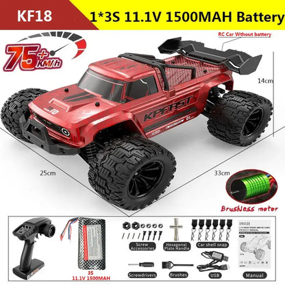 KF18 1:14 4WD RC Car Off-Road Racing High Speed Brushless Motor Sportsman Specialty Products