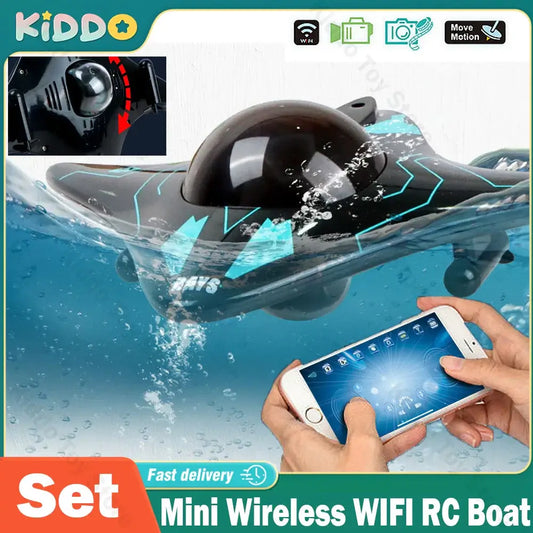 Mini WIFI RC Boat Six-way Submarine Diving Real-time Sportsman Specialty Products