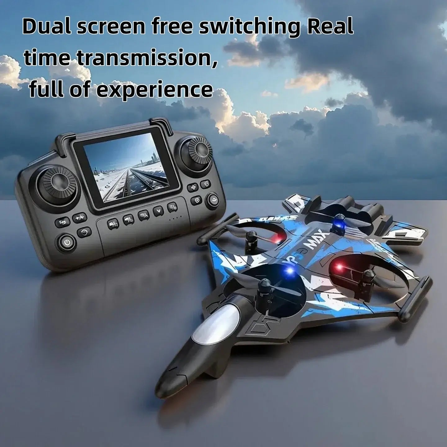Foam plane 2.4G wifi RC fighter jet stunt rolling LED color light
