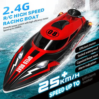 HJ808 RC Battery Boat 2.4Ghz 25km/h High-Speed Remote ControHJ808 RC Battery Boat 2.4Ghz 25km/h High-Speed Remote Contro