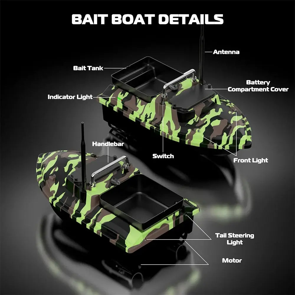 RC Fishing Bait Boat,2KG Load,500M Control, Low Battery ,VX Sportsman Specialty Products