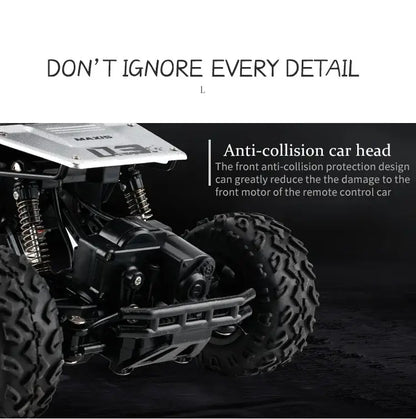 RC Car Remote Control Climbing Vehicle showcasing anti-collision car head design for enhanced durability.