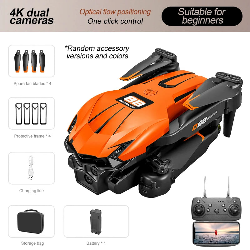 NewD88 4K RC Drone,360°Flip,Headless Mode,One Key Return