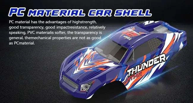 Lithium Battery RC Truck featuring a sleek PC material car shell design for durability and performance.