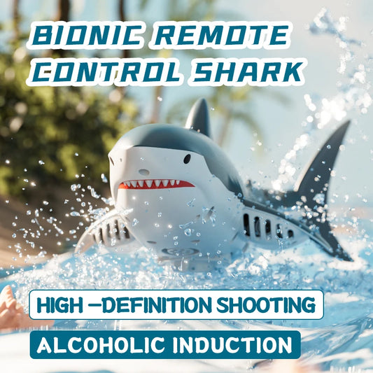 S6 2.4G Electric Remote Control Diving Shark Whale Water Spray Toy Swimming Pool Bathing RC Boat Toys for Boys Baby Children Sportsman Specialty Products