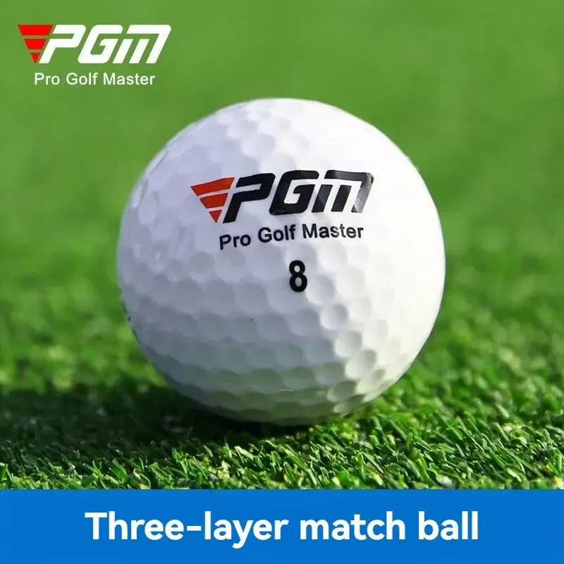 premium golf balls for competition training, PGM Pro Golf Master three-layer match ball on grass