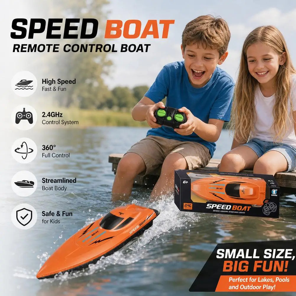 High-Speed Dual Motor RC Boat for Pool Fun