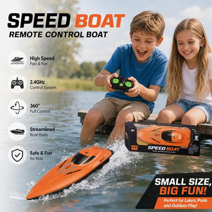 High-Speed Dual Motor RC Boat for Pool Fun