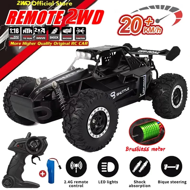 RC Car 2.4Gh Model With LED Lights 2WD High Speed