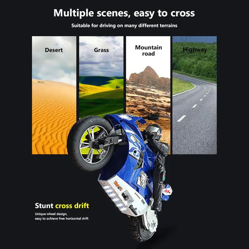 RC Motorcycles 1/6 Electric Motor RC # RC Motorcycles 1/6 Electric Motor RC Experience precision engineering with this 1/6 scale electric RC motorcycle. Built for enthusiasts who demand authentic performance, this model features a responsive electric moto