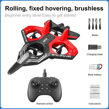 S83 Foam Aircraft Drone: 4-Axis Remote Control, LED Lights,