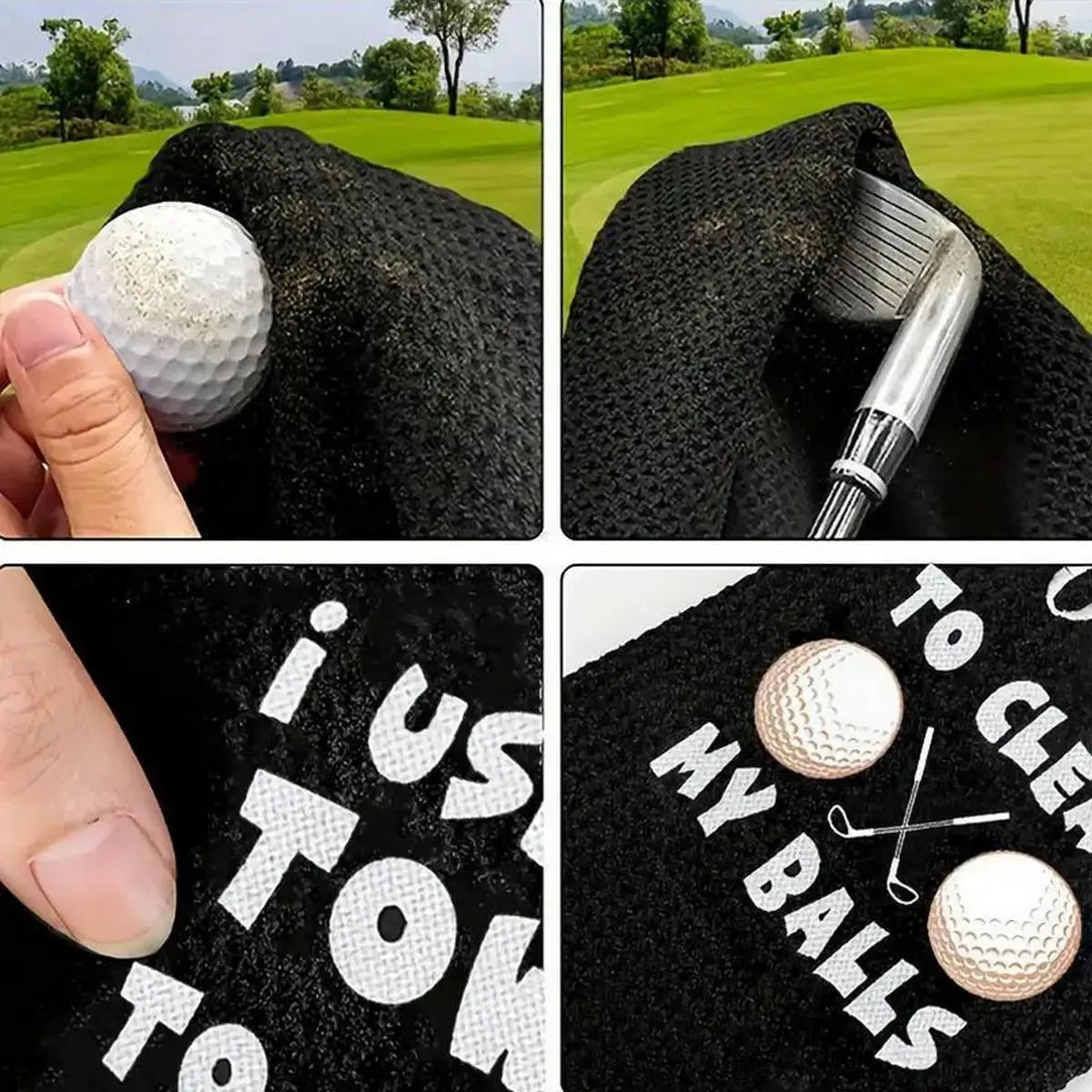 40x60cm Golf Towel With Hook I Use This Towel Clean My Ball Pattern Sportsman Specialty Products