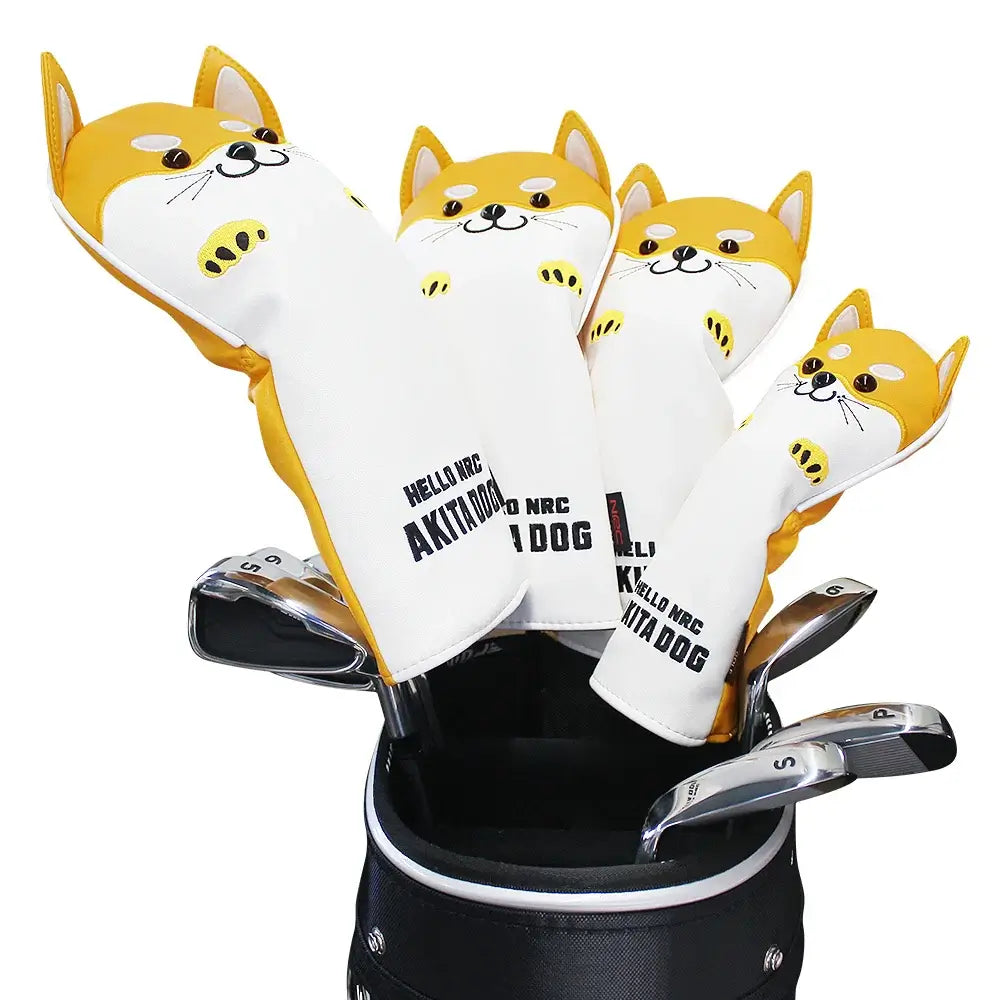 Golf Wood Head Cover for Driver Fairway Hybrid Cute Akita Golf Putter Cover Sportsman Specialty Products