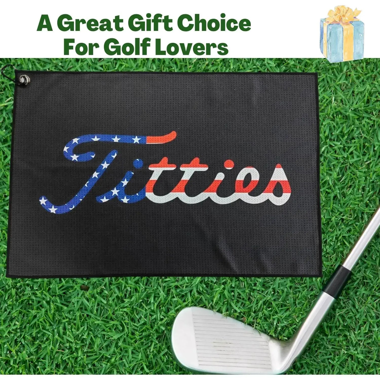 Funny golf towels for men and women, featuring humorous design ideal for gifts to golf lovers.
