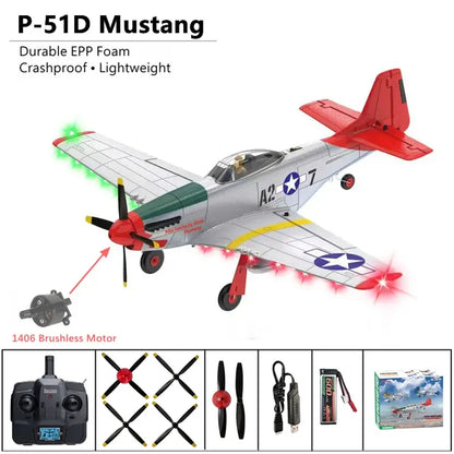  RC Plane P51D Mustang RTF5CH 3D/6G Fixed-Wing Airplane -
