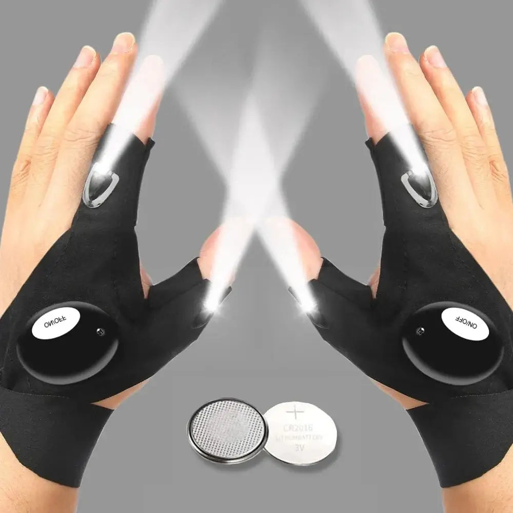 LED Half Finger Glove for Men Women Outdoor Waterproof Night Fishing Sportsman Specialty Products