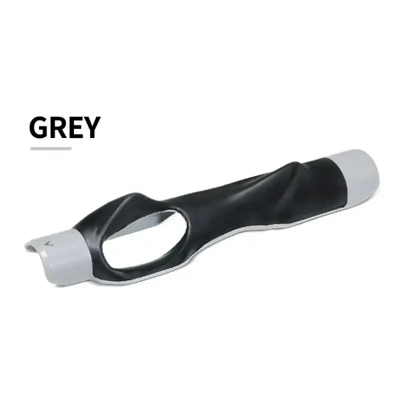 Golf grip trainer in grey color, designed to enhance grip strength for improved golfing performance.
