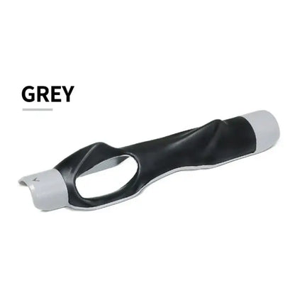 Golf grip trainer in grey color, designed to enhance grip strength for improved golfing performance.
