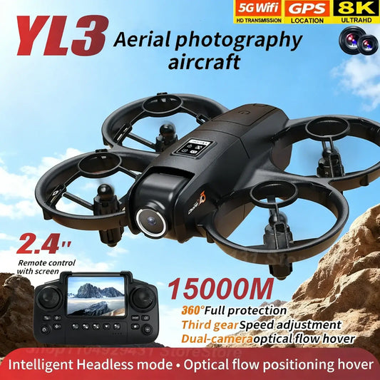 2026 New YL3 RC Drone 2.4G 5G GPS Professional 8K aerial photography aircraft with remote control and dual-camera