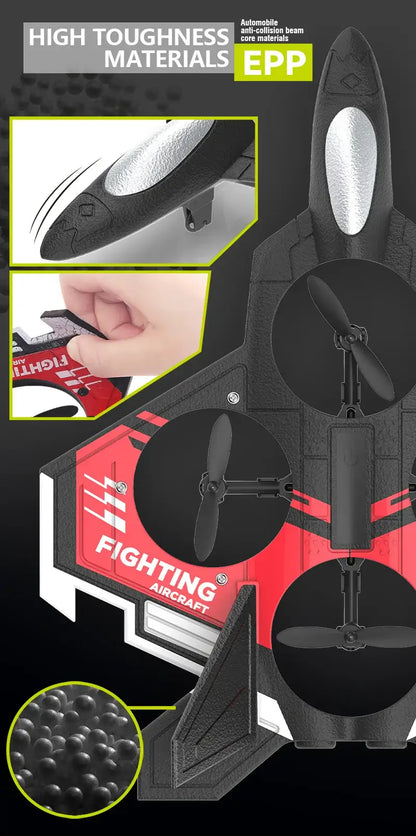 S98 RC Aircraft Fighter LED Light 2.4G 4CH 4 Axis Automatic Balance Sportsman Specialty Products