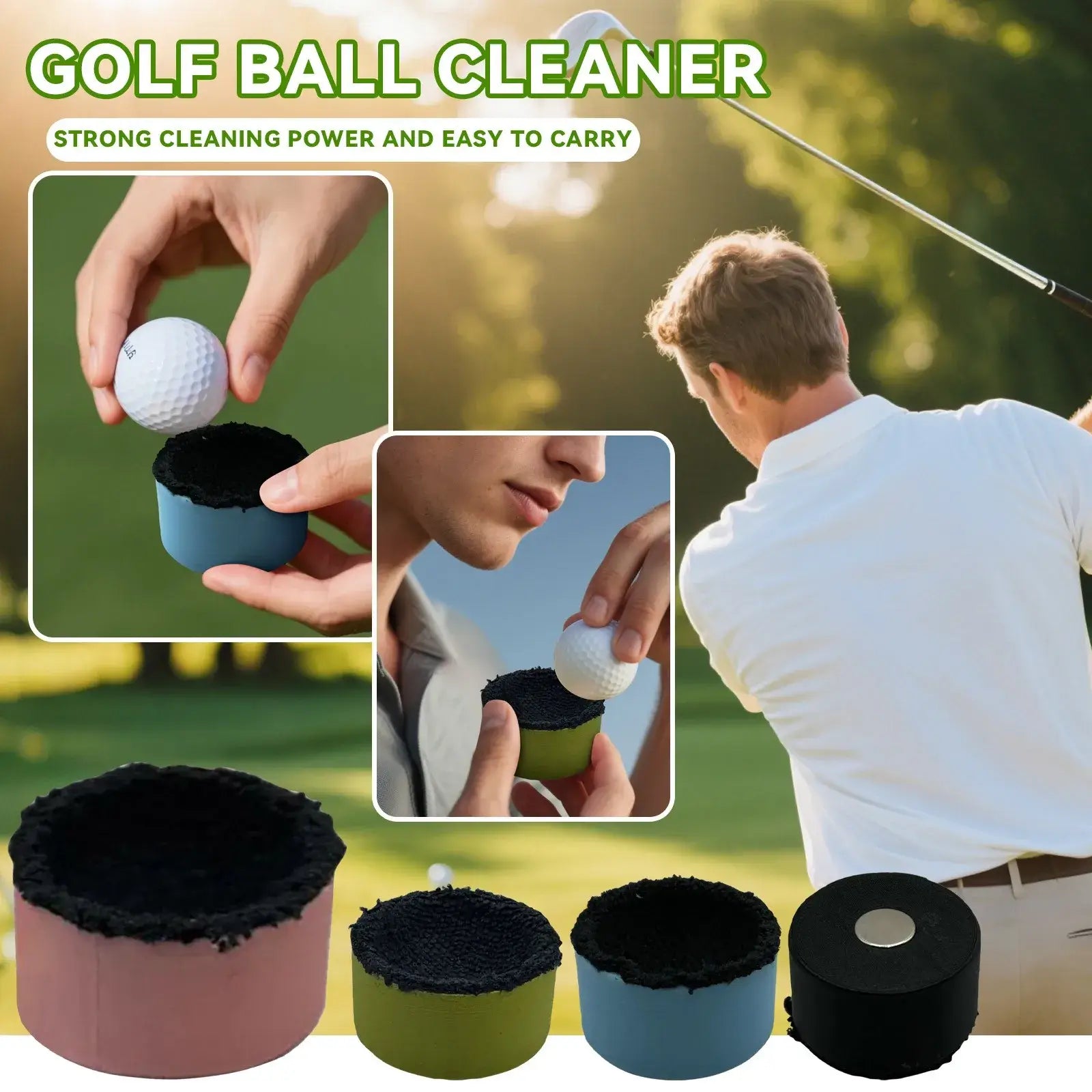 Magnetic Golf Ball Washer Sturdy Lightweight Portable Sportsman Specialty Products